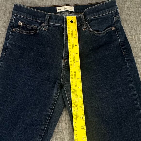 Gap 1960 True‎ Skinny Jeans 27 waist Regular Cotton Blend Low Rise Dark Blue - Picture 5 of 12
